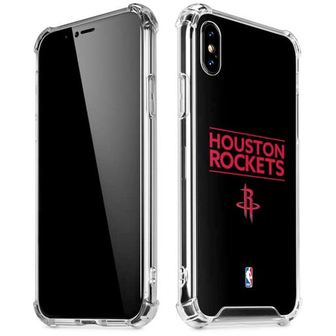 NBA Houston Rockets Standard - Black iPhone XS Max Clear Case